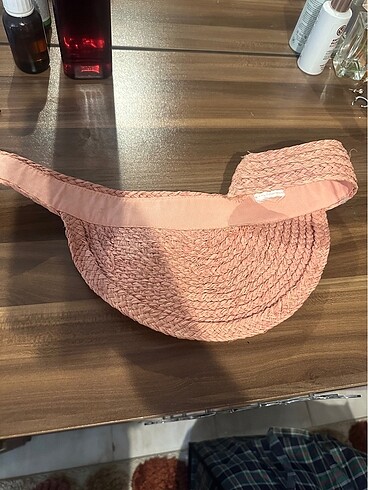 Beden pembe Renk Hasır vizör şapka