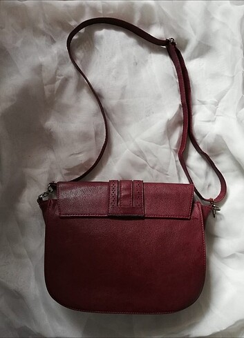 Bordo vintage çapraz çanta - Görsel 4