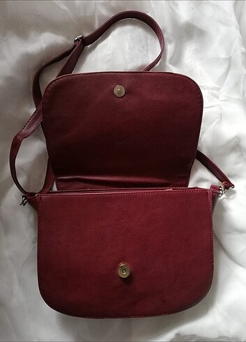 Bordo vintage çapraz çanta - Görsel 2