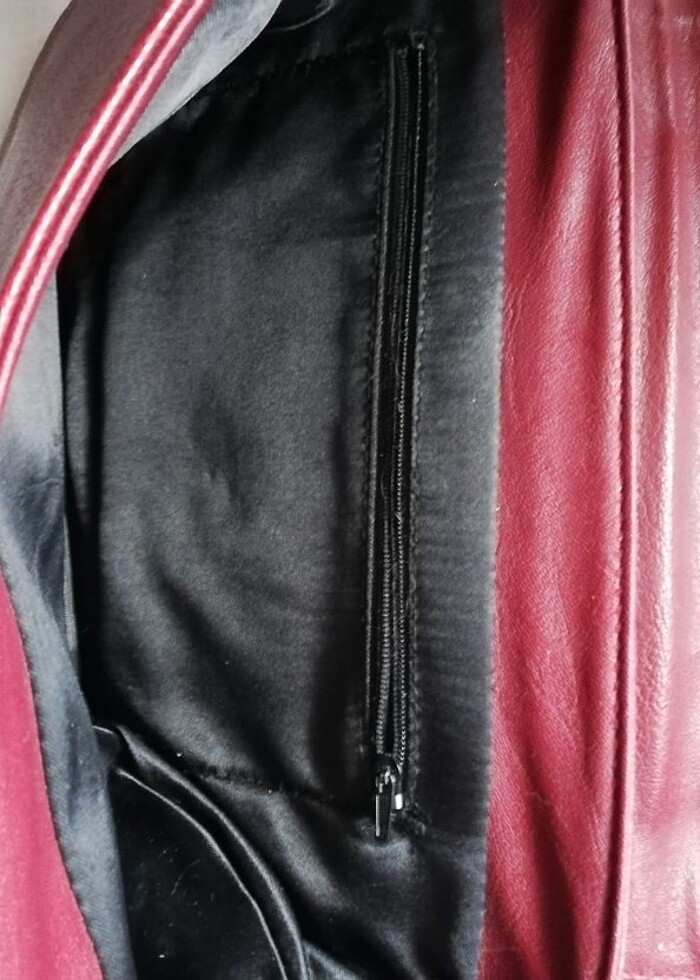 Bordo vintage çapraz çanta - Görsel 3