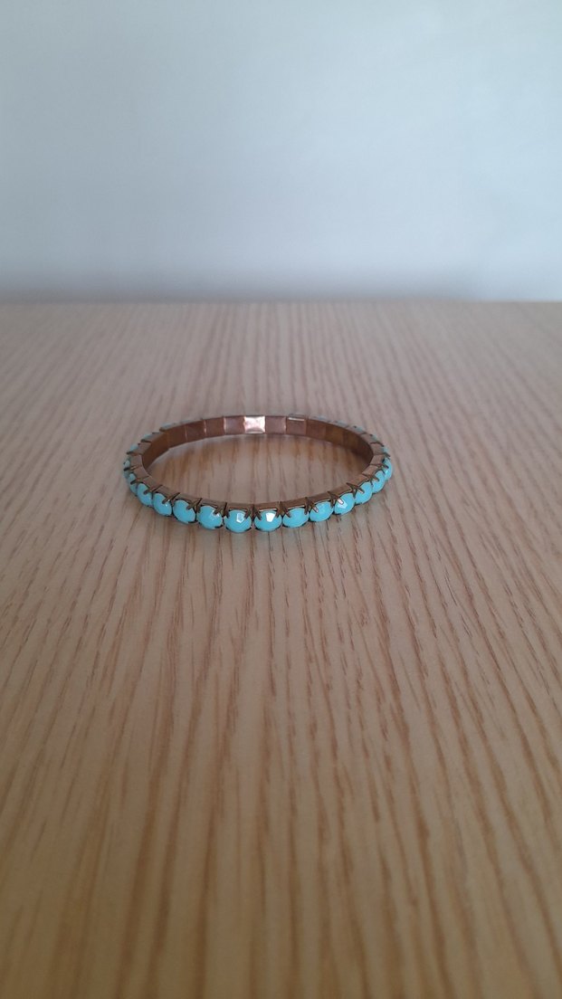 Boncuklu Turkuaz Bohem Bileklik - Görsel 2