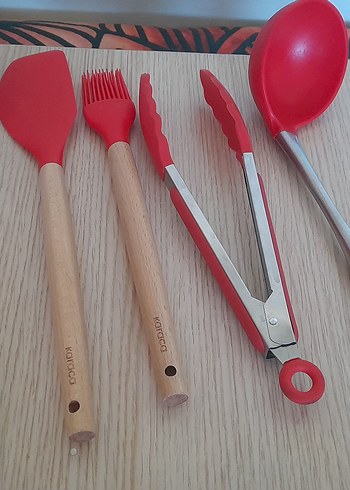 Karaca Kırmızı Silikon Mutfak Gereçleri Seti - Görsel 6