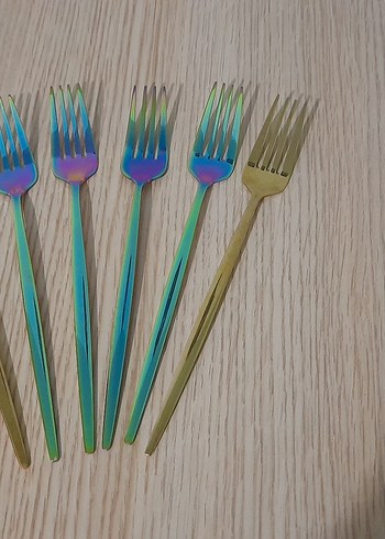 Rengarenk tatlı, kahvaltı çatalı 6 adet - Görsel 2