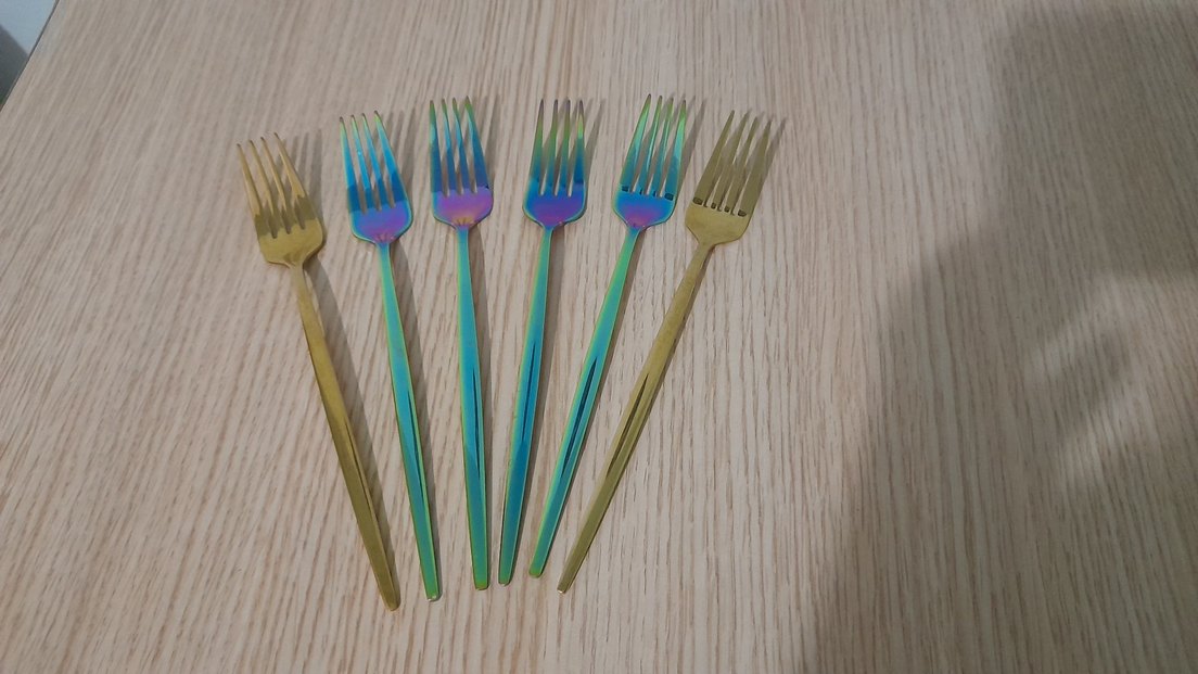 Rengarenk tatlı, kahvaltı çatalı 6 adet - Görsel 3