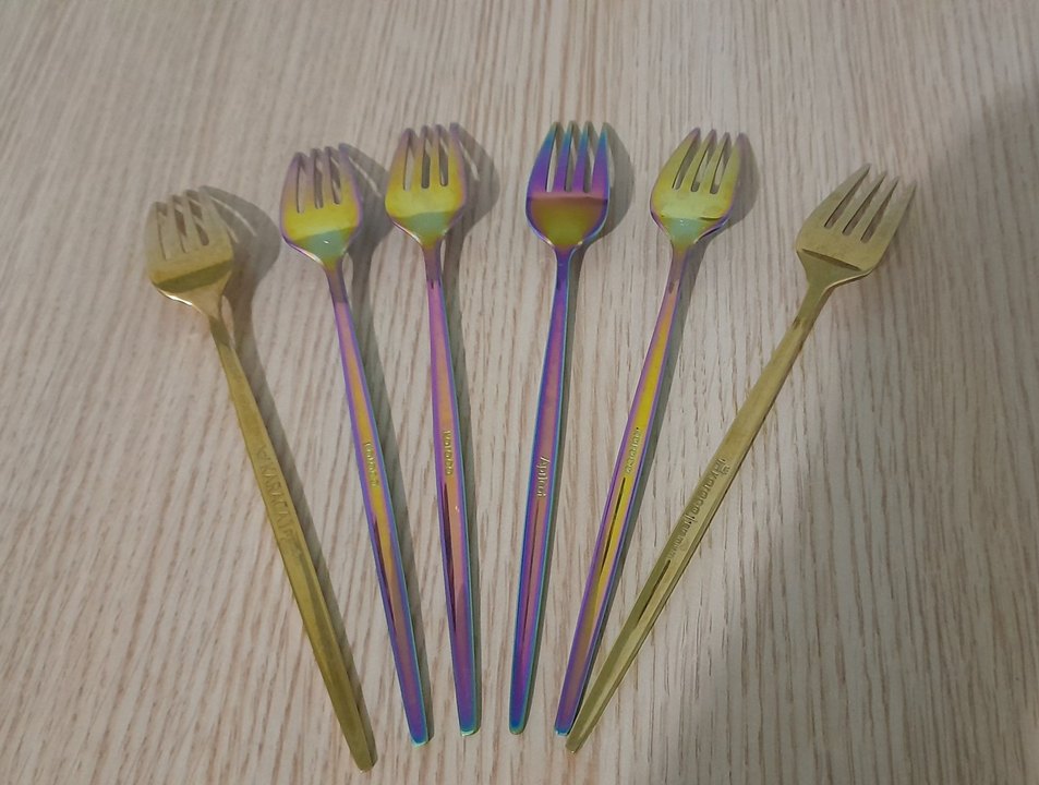 Rengarenk tatlı, kahvaltı çatalı 6 adet - Görsel 5