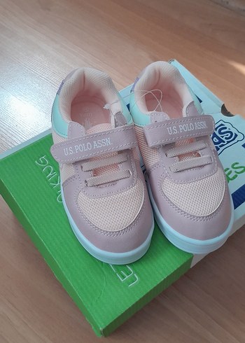 24 Beden pembe Renk Kız Çocuk Pembe Velcro Bağcıklı Spor Ayakkabı