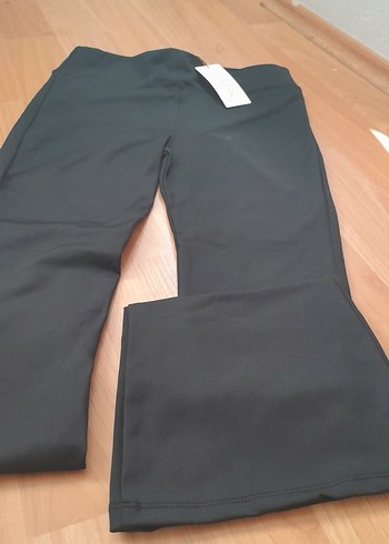 xl Beden siyah Renk Kadın Siyah geniş paça Midi tayt