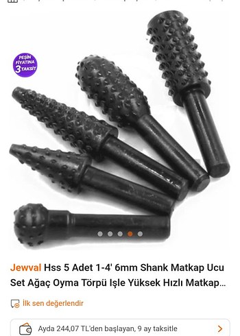 Jewval 5 Parça Siyah Matkap Ucu Seti