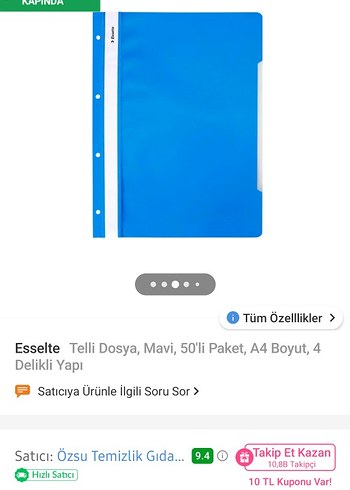 Esselte Yeşil Plastik Dosya 25 li Paket - Görsel 2