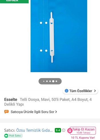 Esselte Yeşil Plastik Dosya 25 li Paket - Görsel 4
