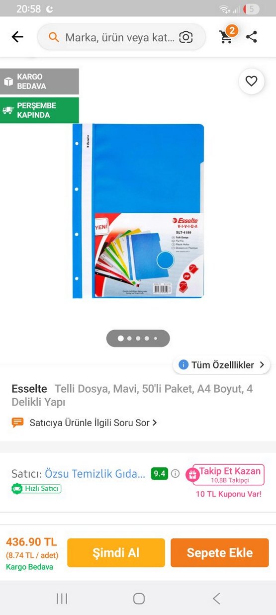 Esselte Yeşil Plastik Dosya 25 li Paket - Görsel 5