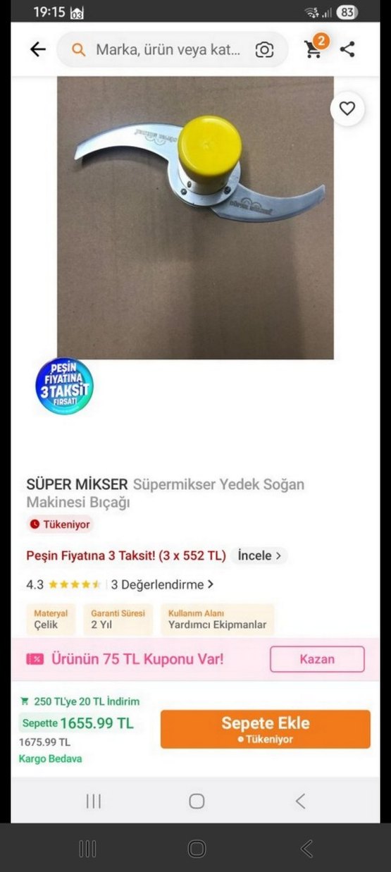 Gri ve Sarı Renkli Doğrayıcı Parçası - Görsel 2