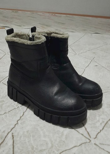 only kadın içi yünlü bot ayakkabı - Görsel 3