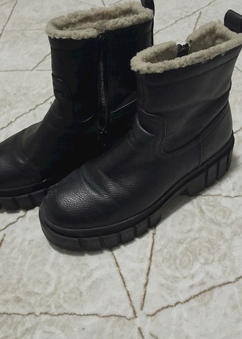 only kadın içi yünlü bot ayakkabı - Görsel 5