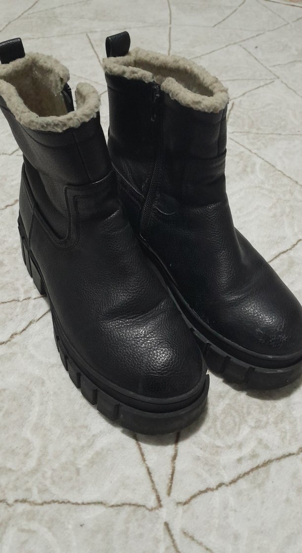 only kadın içi yünlü bot ayakkabı - Görsel 4