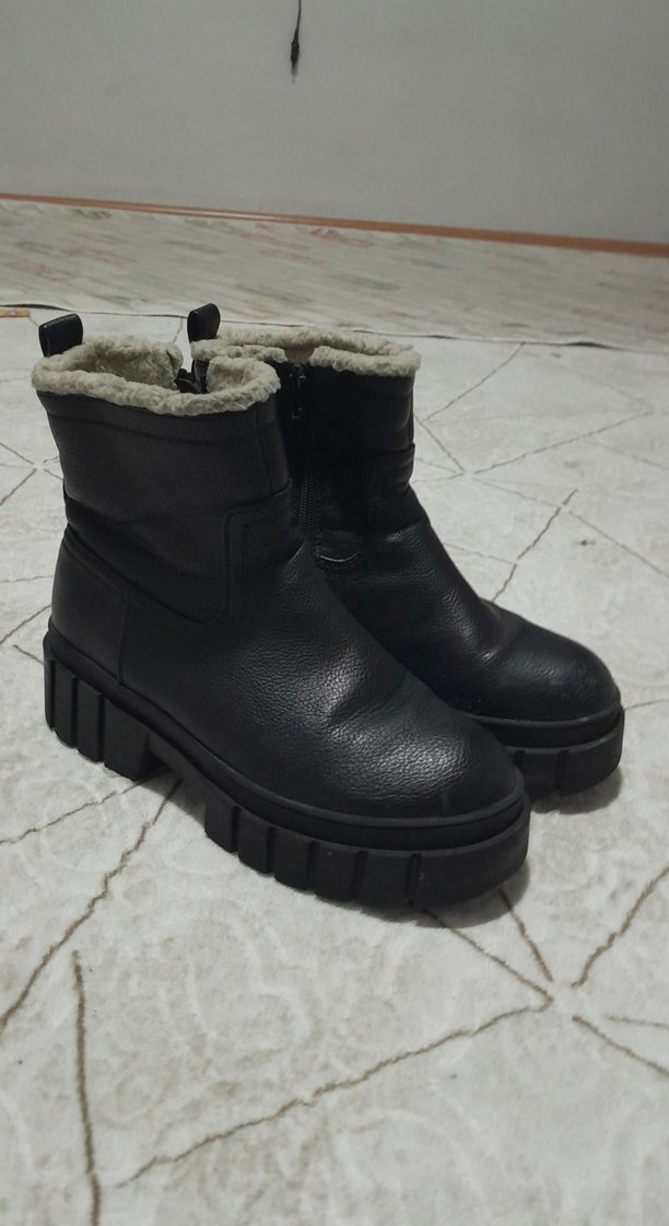 only kadın içi yünlü bot ayakkabı - Görsel 3