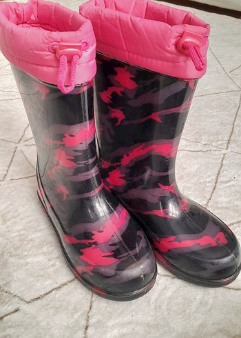 Kız Çocuk Pembe Kamuflaj Desenli Bot - Görsel 3