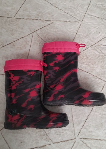 Kız Çocuk Pembe Kamuflaj Desenli Bot - Görsel 6