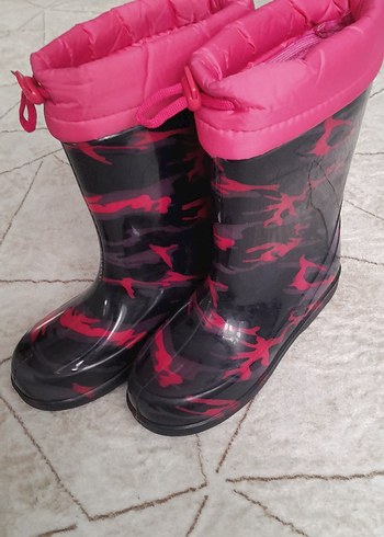 Kız Çocuk Pembe Kamuflaj Desenli Bot - Görsel 4