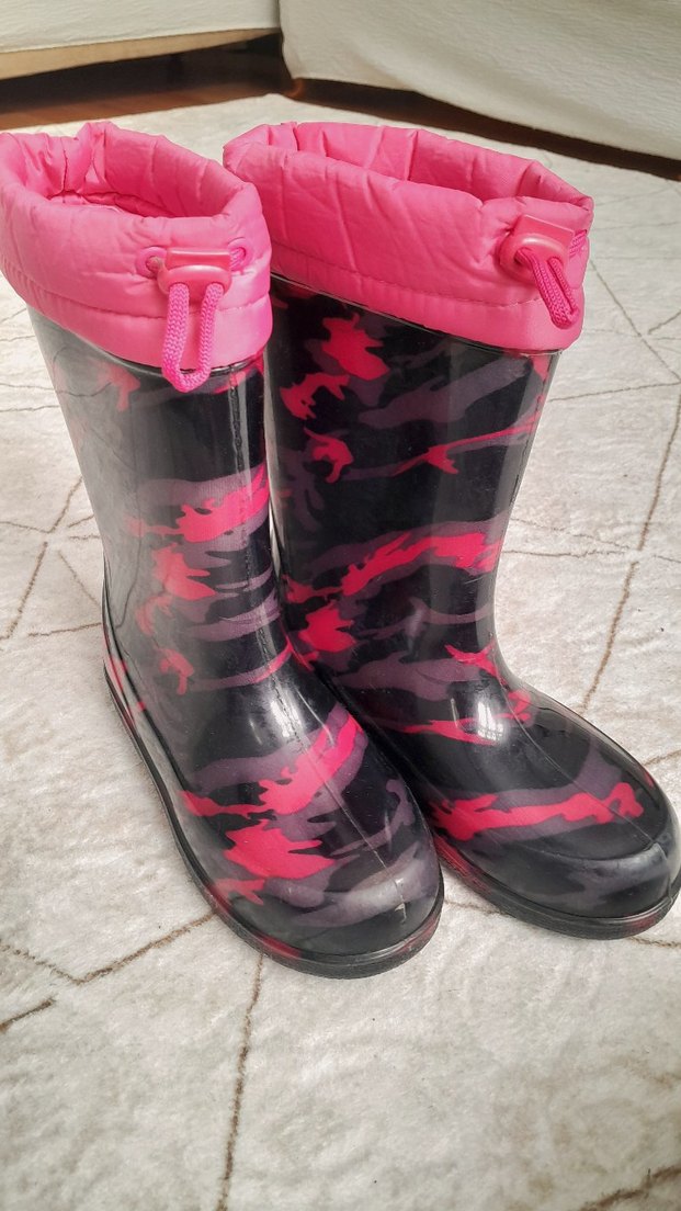 Kız Çocuk Pembe Kamuflaj Desenli Bot - Görsel 3