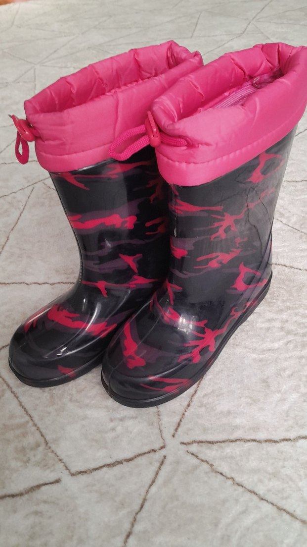 Kız Çocuk Pembe Kamuflaj Desenli Bot - Görsel 4