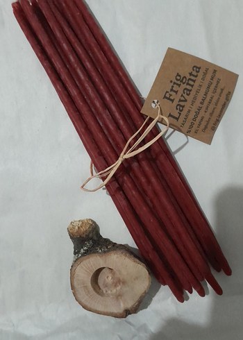 Bordo İnce Mum 16 adet - Görsel 7