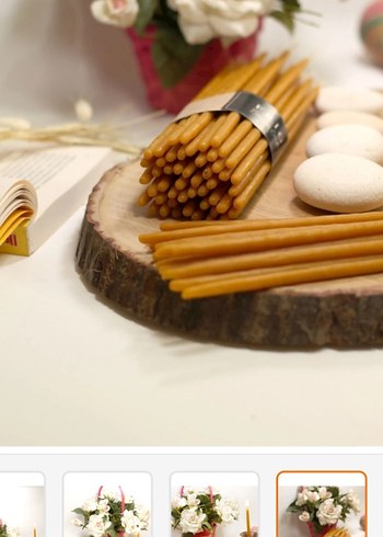 Sarı İnce Mum 14 adet - Görsel 4