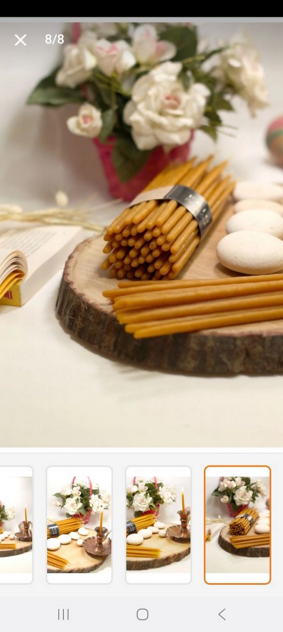 Sarı İnce Mum 14 adet - Görsel 4