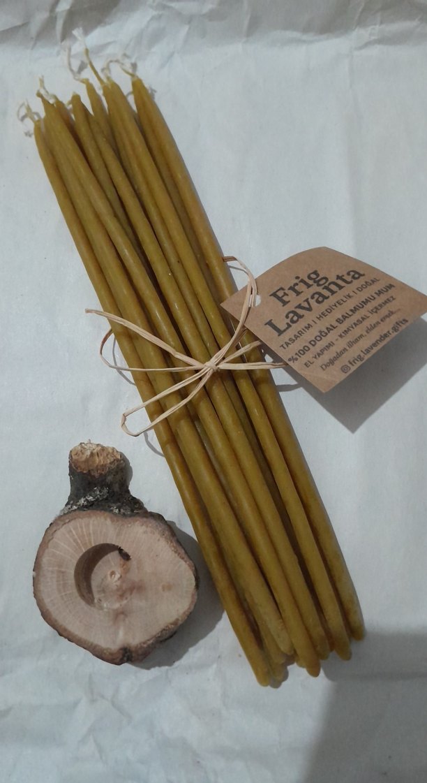 Sarı İnce Mum 14 adet - Görsel 5