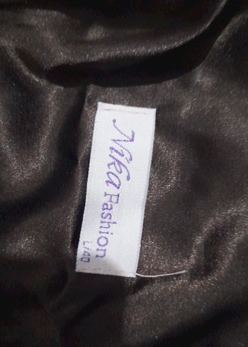 Kahverengi Saten Uzun Drapeli Elbise - Görsel 10