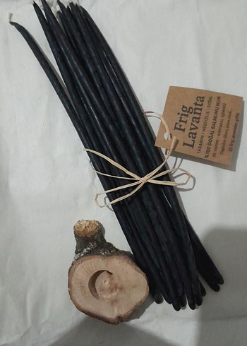 Siyah balmumu İnce Mumlar 11 adet - Görsel 6