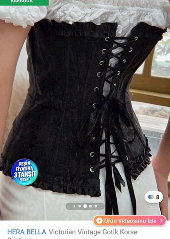 xs Beden siyah Renk Hera Bella Siyah Gotik Dantelli Straplez Bustiyer