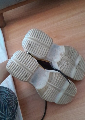 37 Beden Kadın Çok Renkli Bağcıklı Blok Topuk Spor Ayakkabı