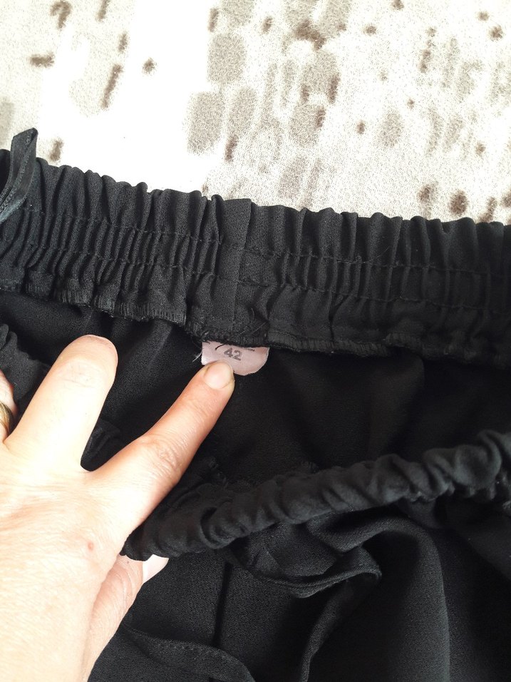 Siyah Rahat Kesim Kadın Kumaş Pantolon - Görsel 3