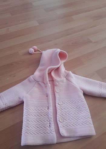 Kız Çocuk Pembe Örgü Yelek - Görsel 4