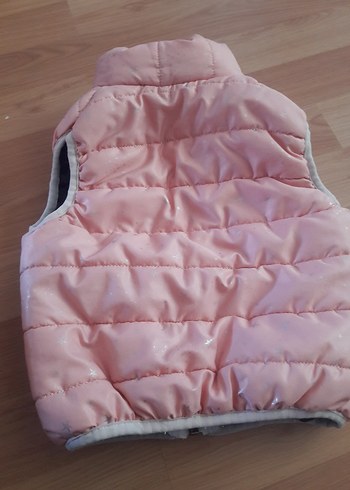 Kız Çocuk Pembe Örgü Yelek - Görsel 5