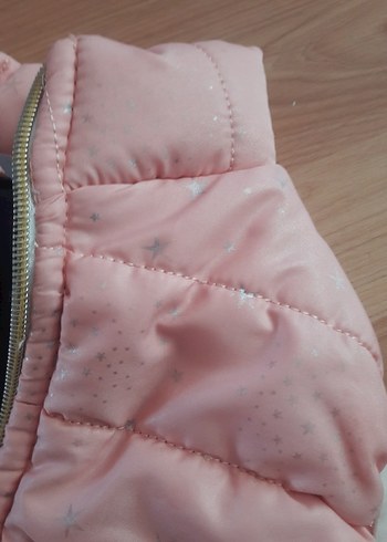 Kız Çocuk Pembe Örgü Yelek - Görsel 7