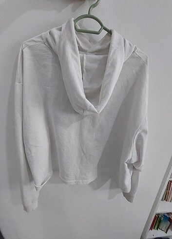 xxl Beden beyaz Renk Kapüşonlu sweatshirt 