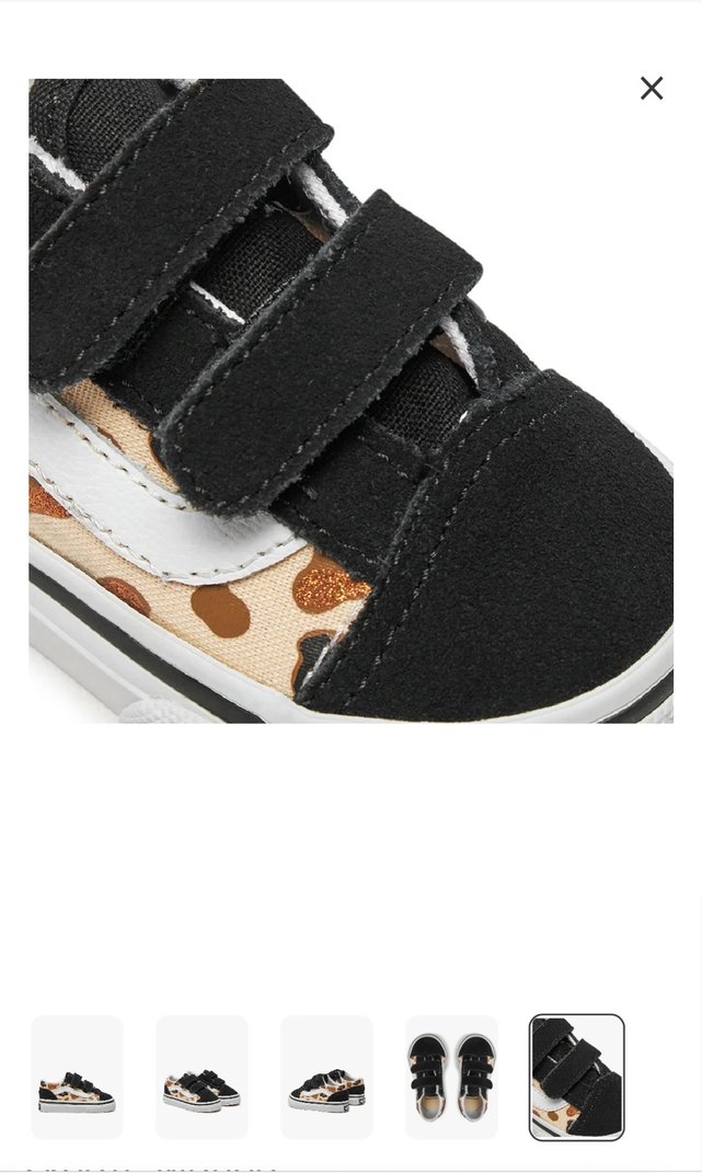 Kız Çocuk Siyah Desenli Cırtlı Spor Ayakkabı - Görsel 3