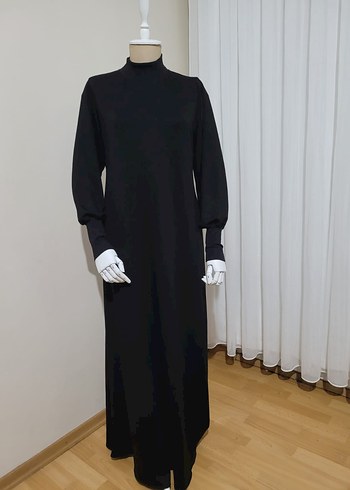 l Beden Uzun Siyah Gotik Kadın Elbise