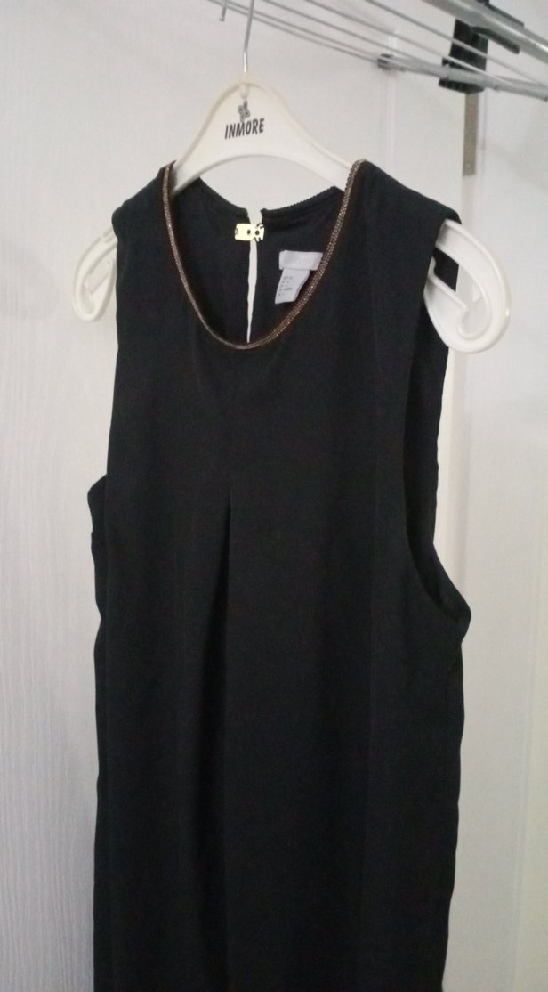 Siyah kolsuz Elbise - Görsel 2