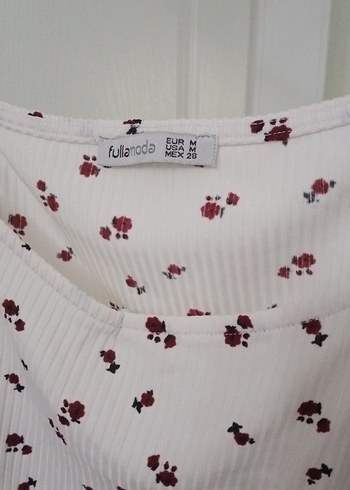 Çiçek Desenli V Yaka Pamuk Bluz - Görsel 3