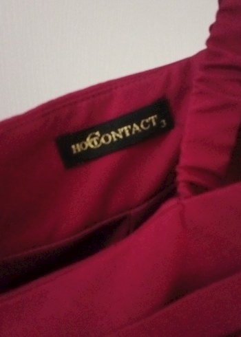 Fuşya Drapeli Mini Abiye Elbise - Görsel 3