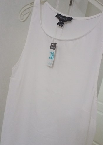 Beyaz Kolsuz Pamuklu Kadın Bluz - Görsel 4