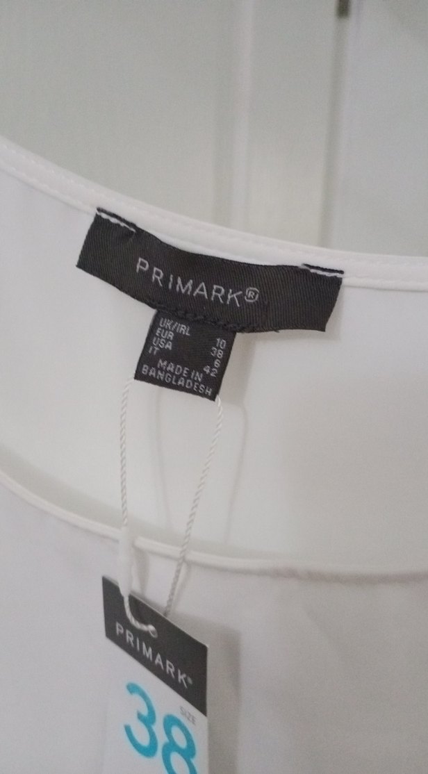 Beyaz Kolsuz Pamuklu Kadın Bluz - Görsel 3