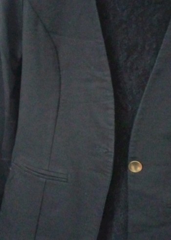 Diğer Siyah Kadın Süet Düğmeli Blazer Ceket