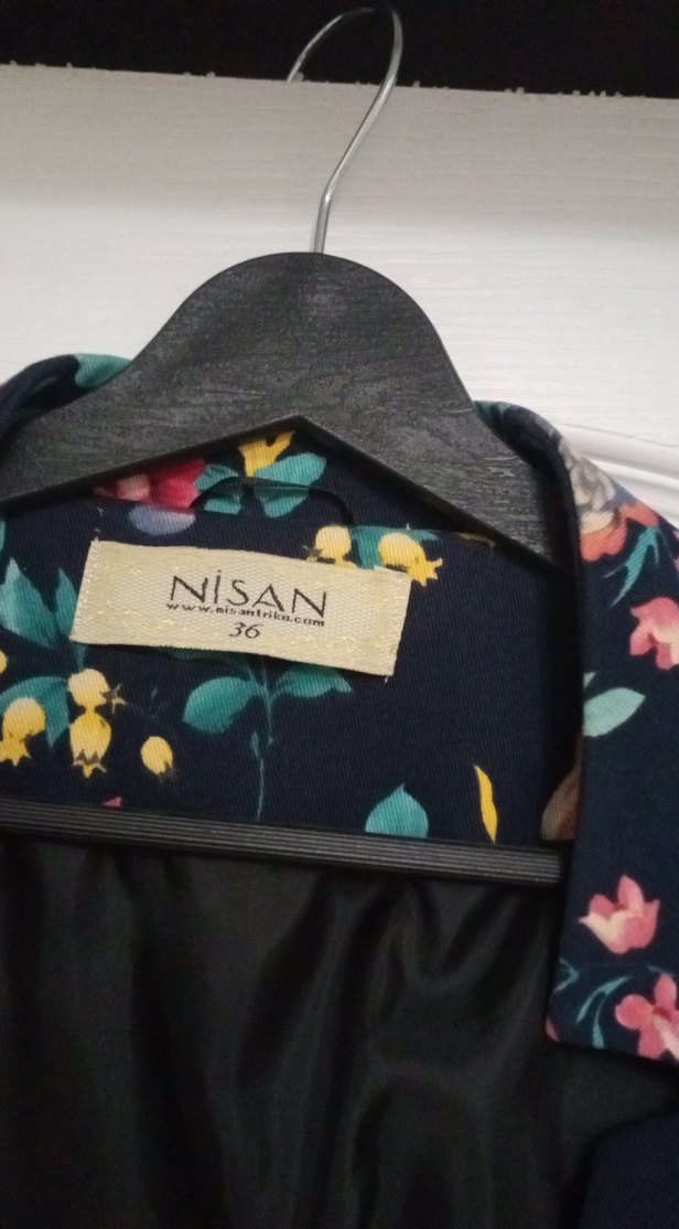 Çiçek Desenli Kadın Blazer Ceket - Görsel 4