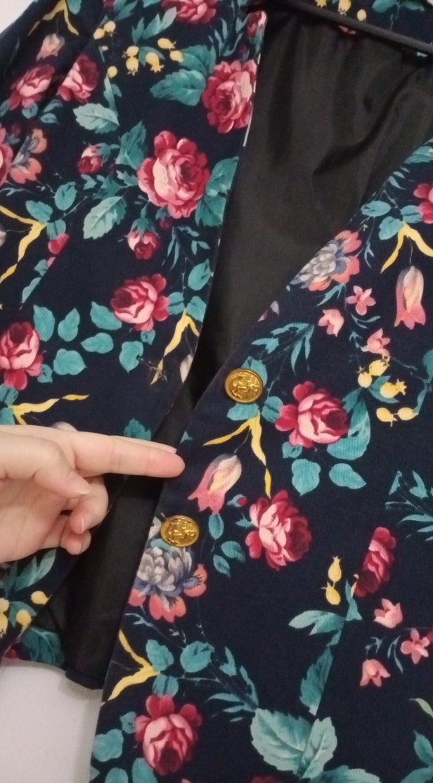 Çiçek Desenli Kadın Blazer Ceket - Görsel 3