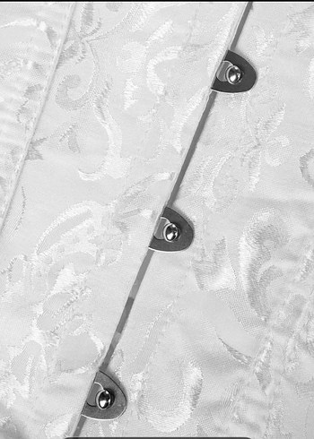 Dantel İşlemeli Beyaz Straplez Korse - Görsel 6