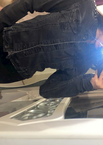 Siyah Kadın Kot Ceket - Görsel 3